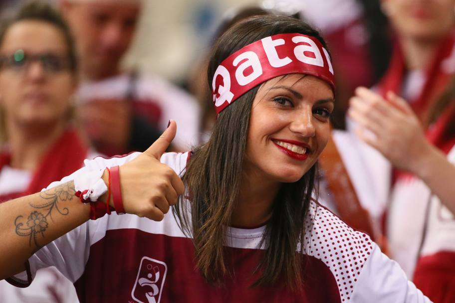 Tifosa del Qatar ai campionati mondiali di pallamano (Getty Images)
